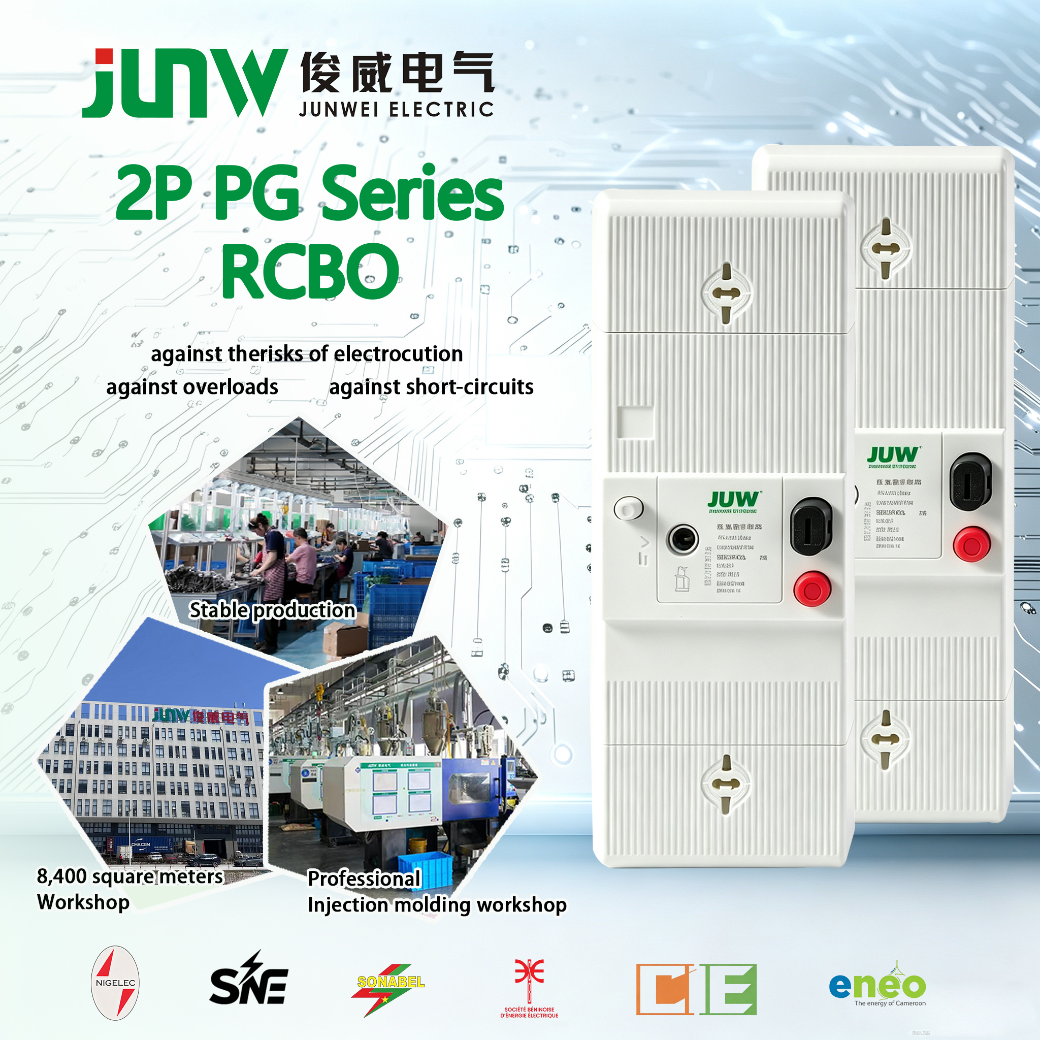 JUNW PG 2P Residual Current Circuit Breaker: A Reliable Partner for Circuit Safety